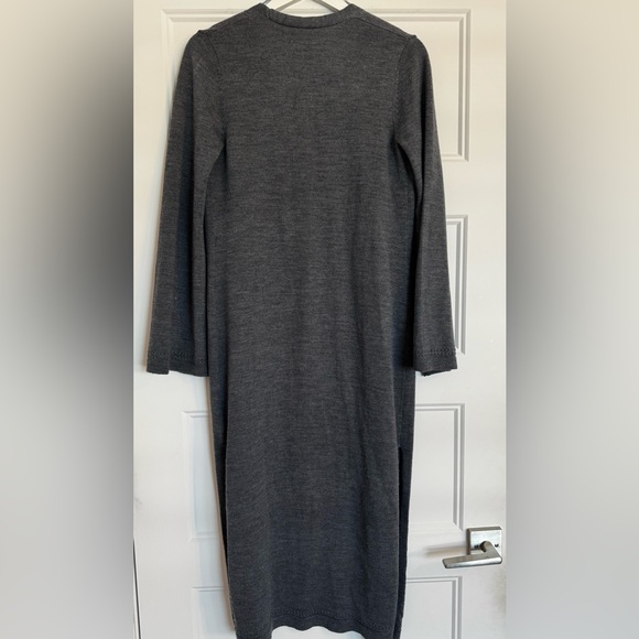 Max Studio 100% Extra Fine Merino Wool Duster Cardigan - Grey/Gray XS fits S too - Picture 14 of 14